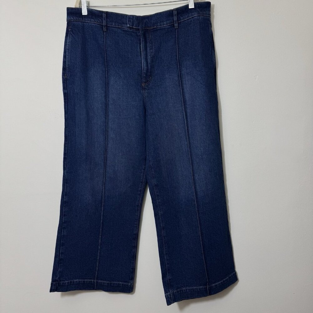LOFT The Wide Leg Crop Jeans Women’s Size 33/16 Front Seam High Rise